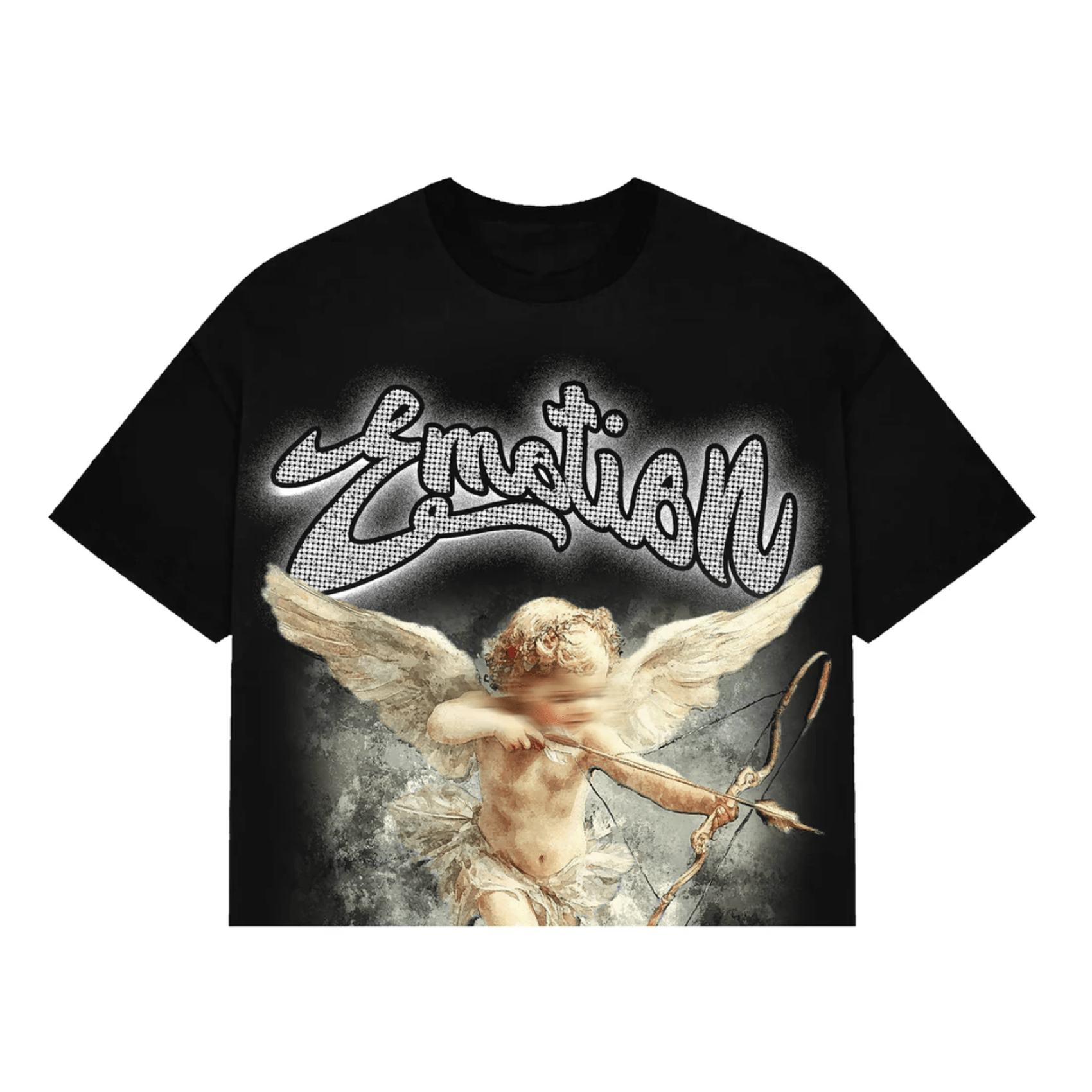 Mixed Emotion Black Rhinestone Cropped Tee – A Sneaker City