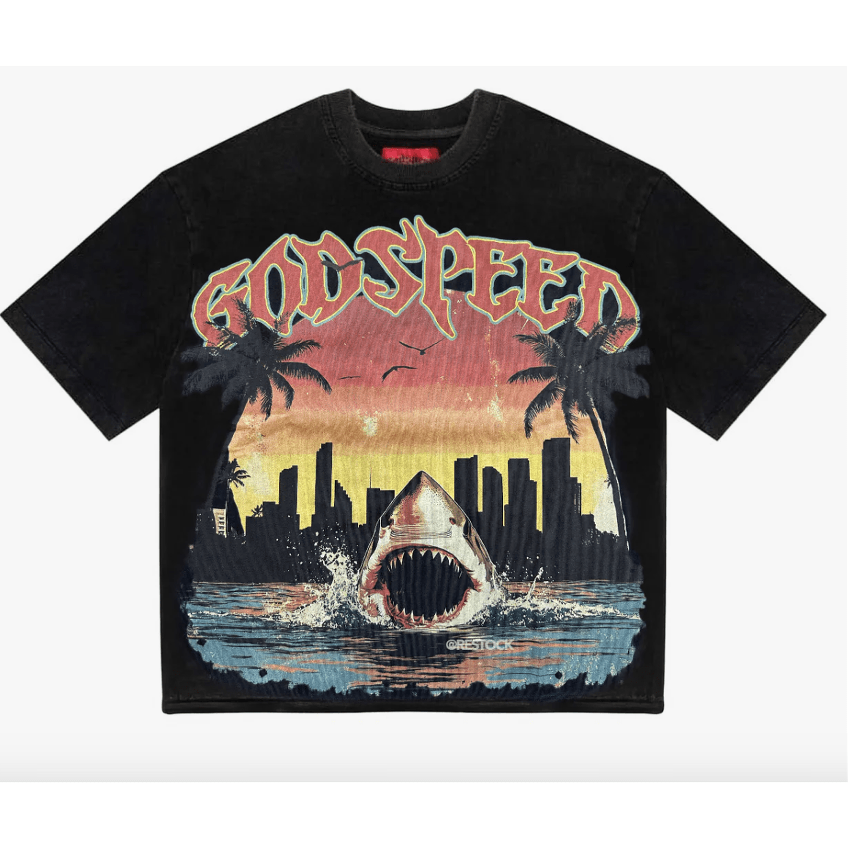 Godspeed Miami Shark Tee Black Miami Exclusive – A Sneaker City