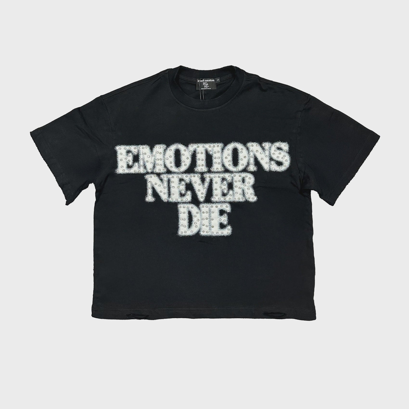 Mixed Emotion 'End Rhinestone Tee' (Black)