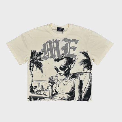 Mixed Emotions Beach Rhinestone Tee 'Cream'