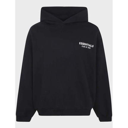 Fear of God Essentials Fleece Hoodie (FW24) ' Black/White'