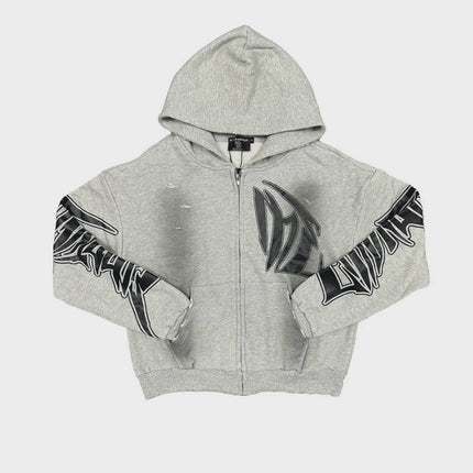Mixed Emotion Faded Hoodie 'Grey'