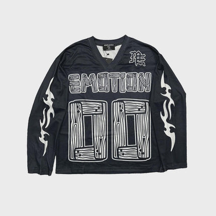 Mixed Emotion OVERSIZED Black “Lightning” Jersey