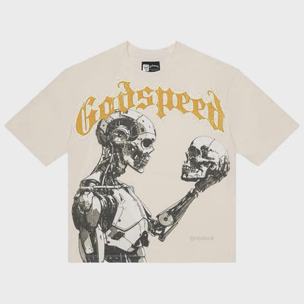 Godspeed Mankind Vs AI III Tee Bone/Yellow