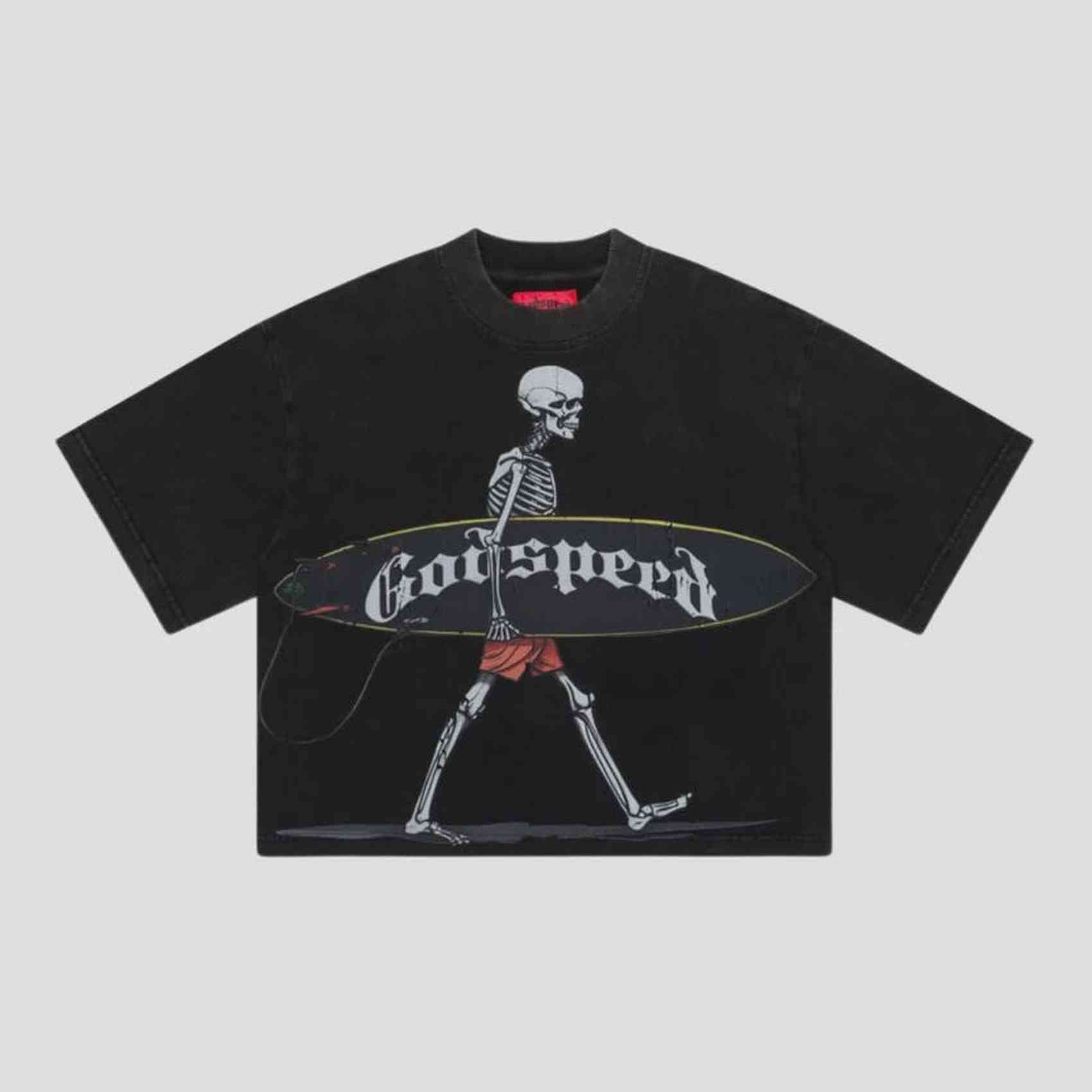 Godspeed 'Surf Day' Black Wash Tee
