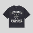 Homme Femme Amour Cropped Tee Black