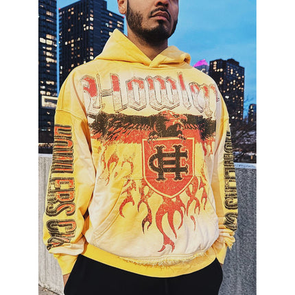 Howlers Club Eagle Flame Hoodie 'Yellow'