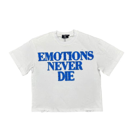 Mixed Emotion 'End Rhinestone Tee' (Blue)