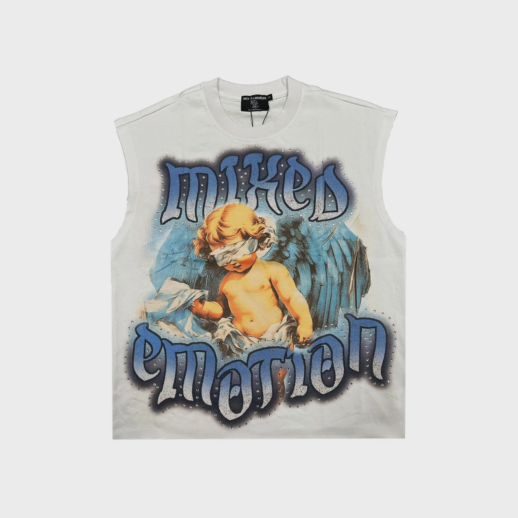 Mixed Emotion 'Angel Sleeveless Tee' (White)