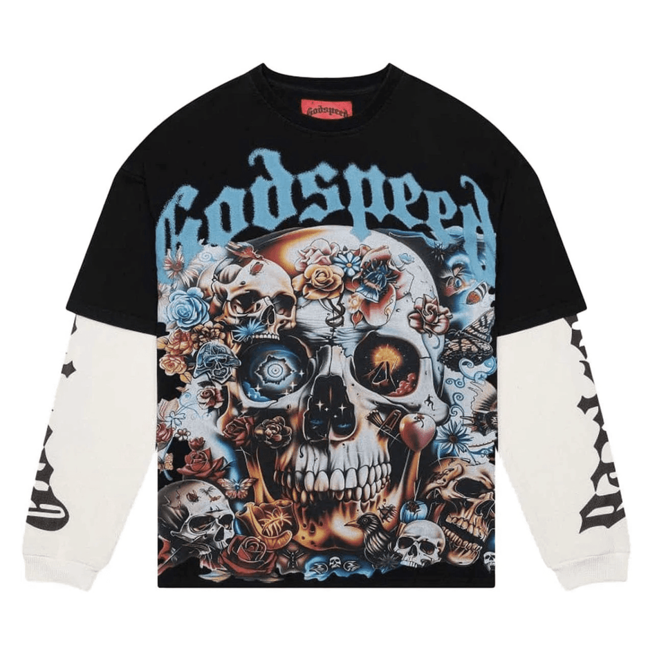 Godspeed Eternal Dream Layered T-Shirt Black Wash