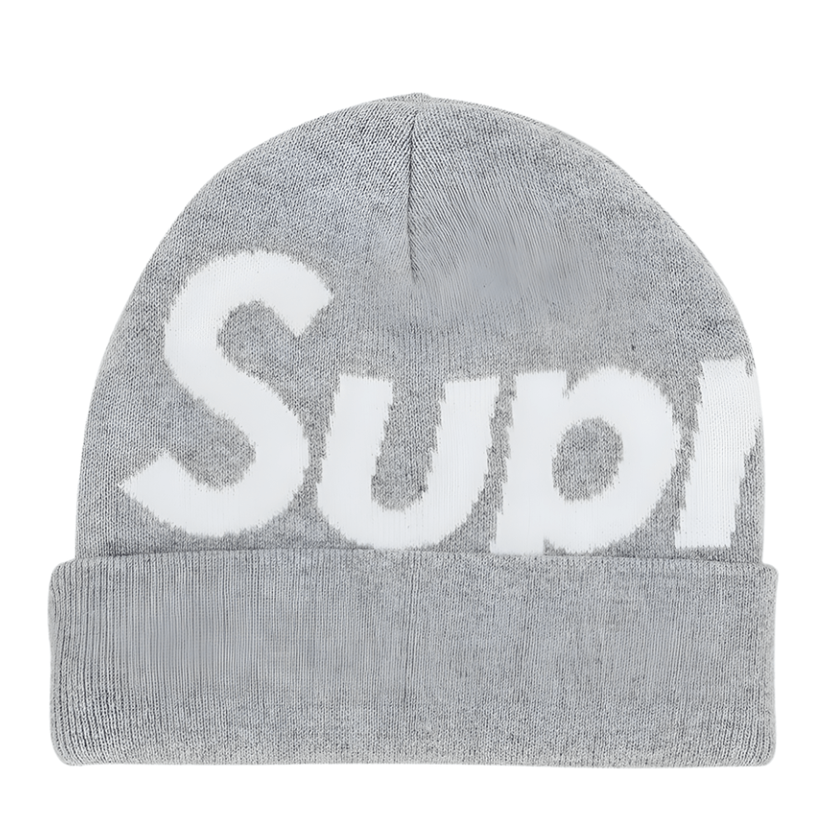 Supreme Big Logo Beanie 'Heather Grey'