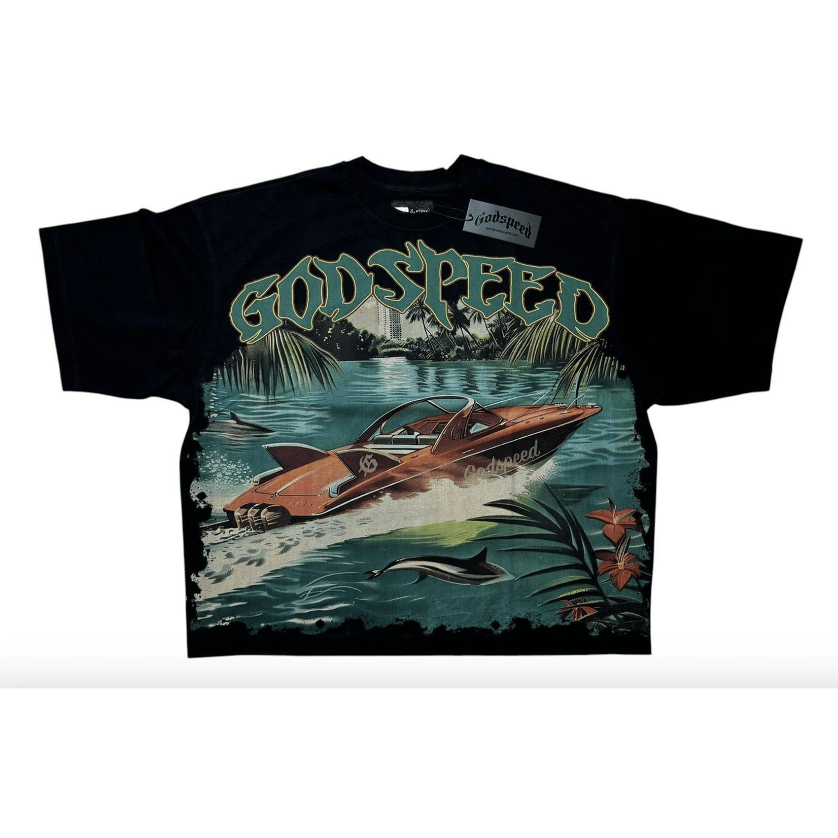 Godspeed X Art Basel Boat Black Tee