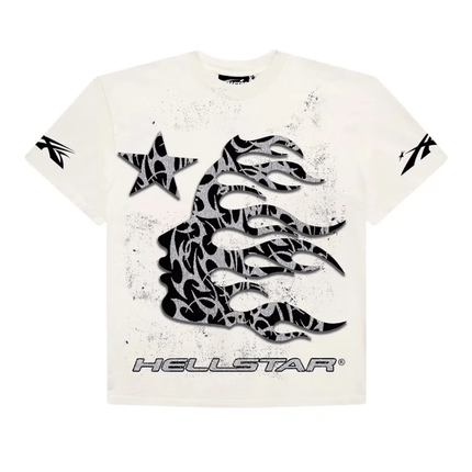 Hellstar Thorn Glitter  T-Shirt Dirty Color White