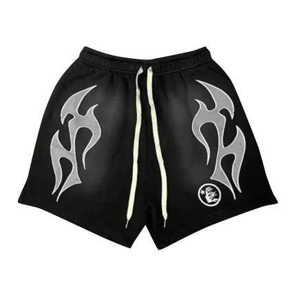 Hellstar Shorts 'Flame' Black/Grey