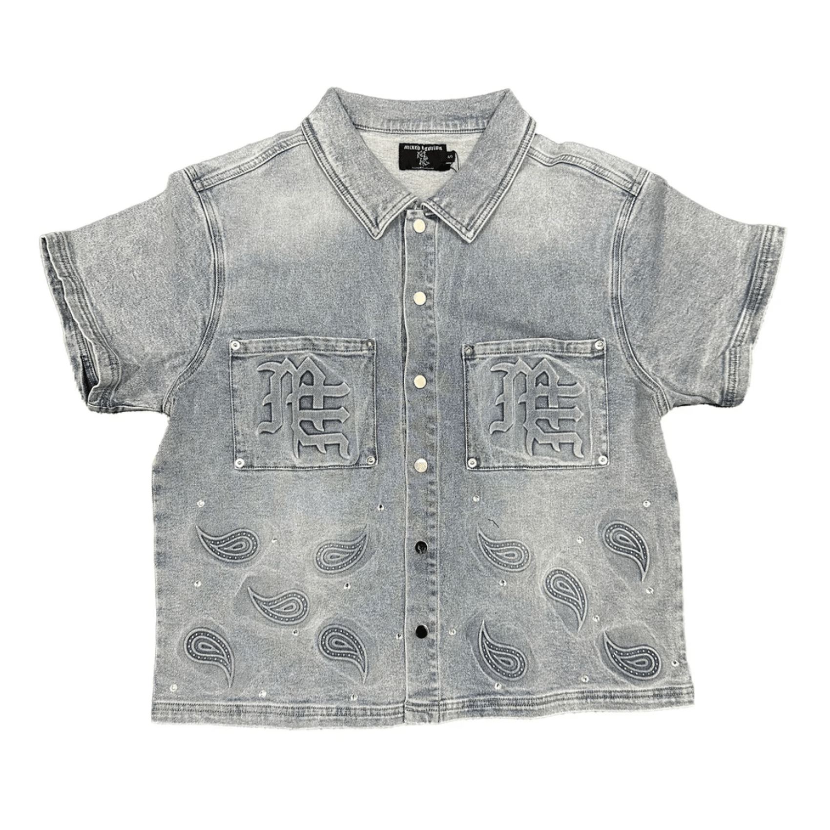 Mixed Emotion 'Paisley' Denim Blue Shirt