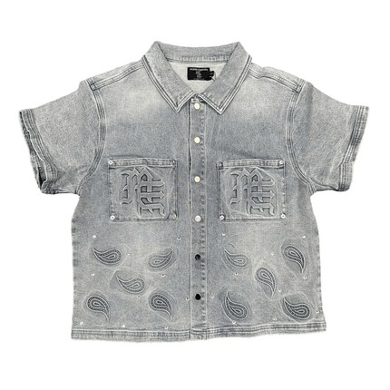 Mixed Emotion 'Paisley' Denim Blue Shirt