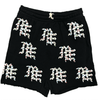 Mixed Emotions Rhinestone Logo Shorts  'Black'