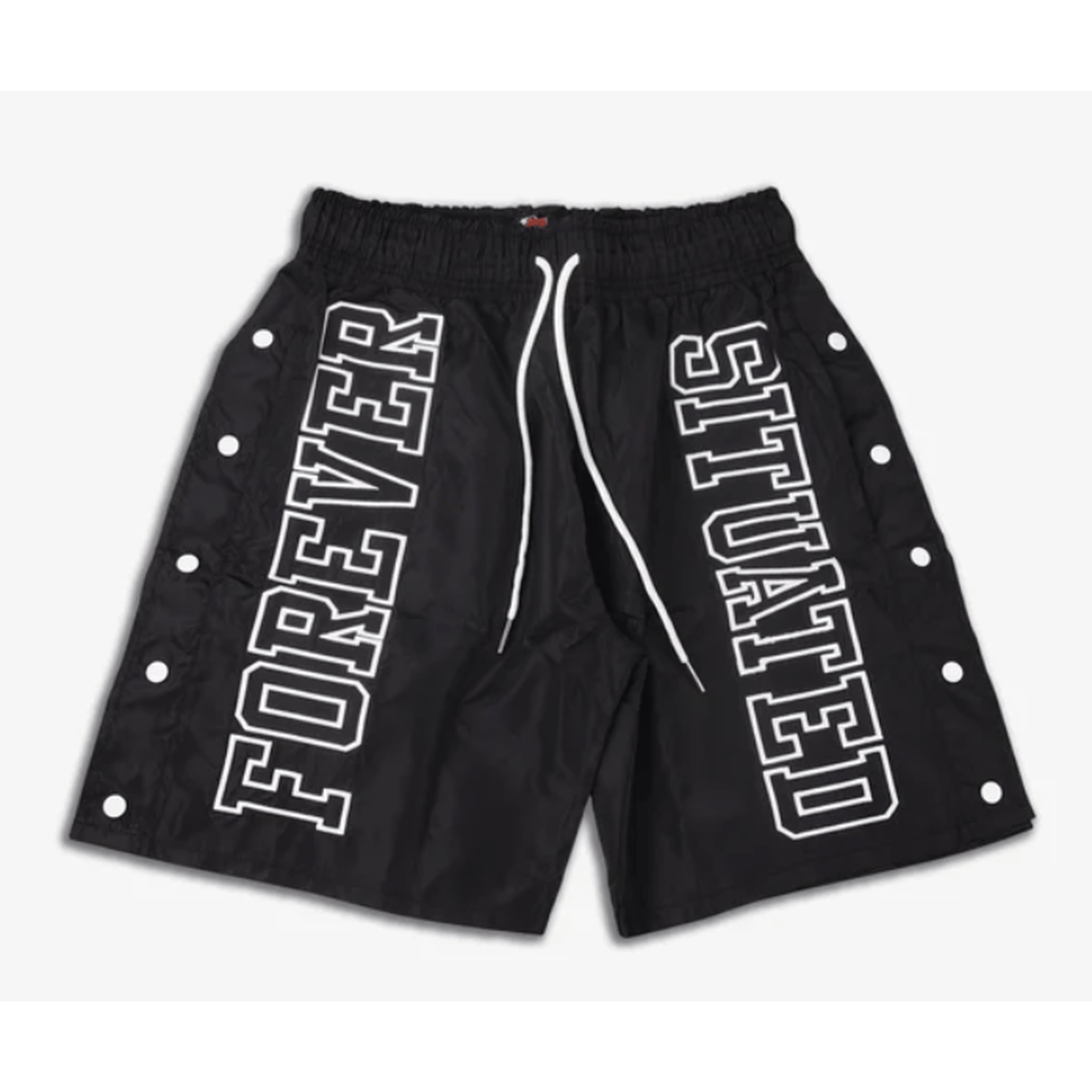 Forever Situated 'Nylon Track Shorts Black'