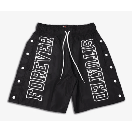 Forever Situated 'Nylon Track Shorts Black'