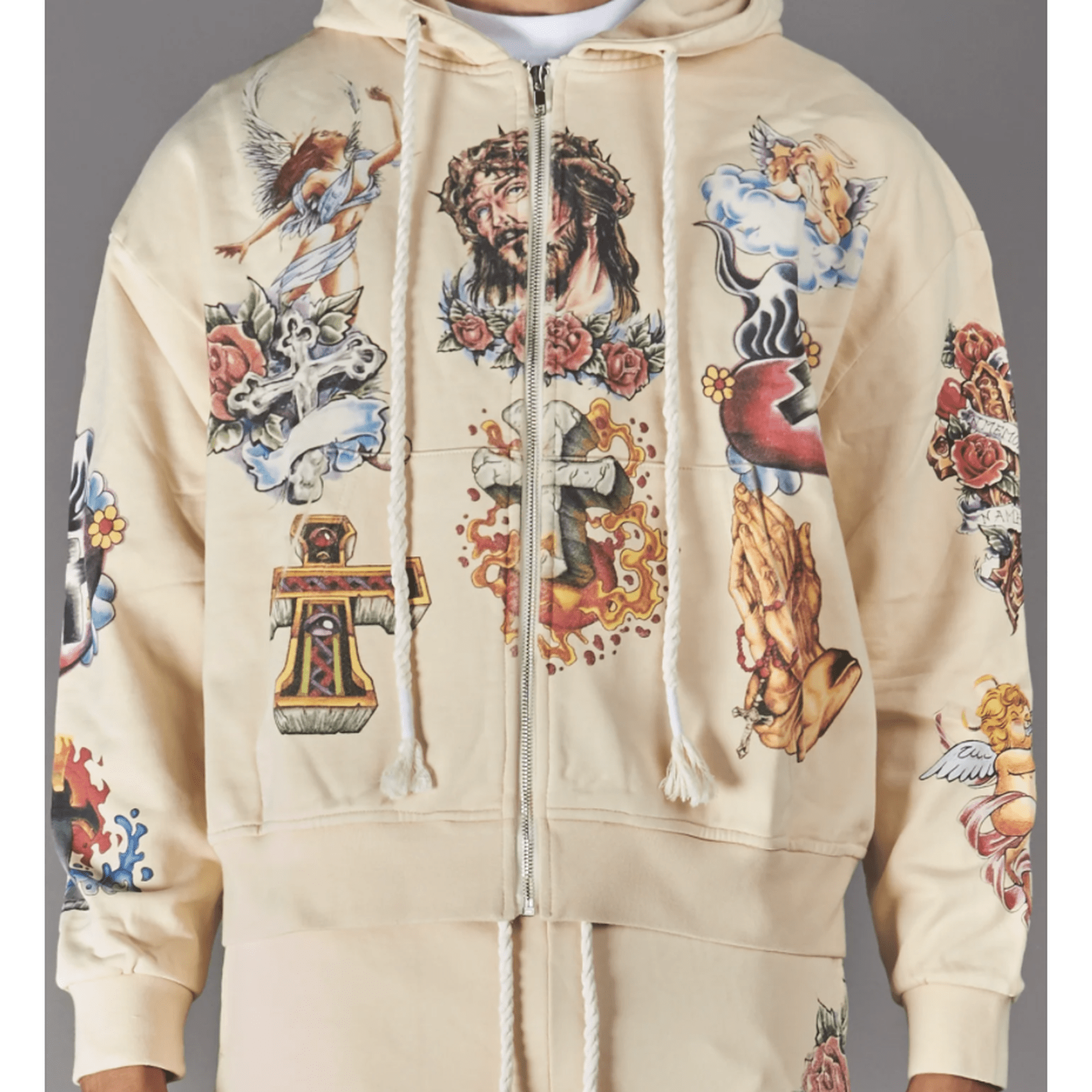 Politics Hoodie 'Nivin' (Beige)
