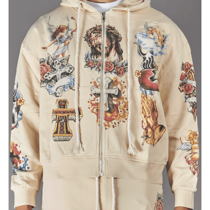 Politics Hoodie 'Nivin' (Beige)