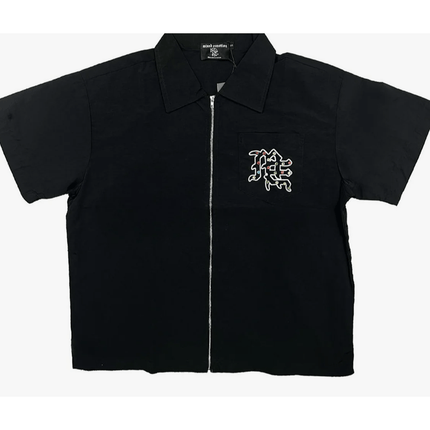 Mixed Emotion 'Me Rhinestone Nylon Zip Up Shirt'