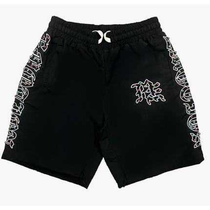 Mixed Emotion 'Me Rhinestone Nylon Shorts'
