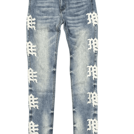 Mixed Emotion ' Monogram Denim' (Blue)