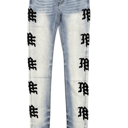 Mixed Emotion 'Monogram Denim' (Light Blue)