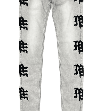 Mixed Emotion ' Monogram Denim' (Grey)