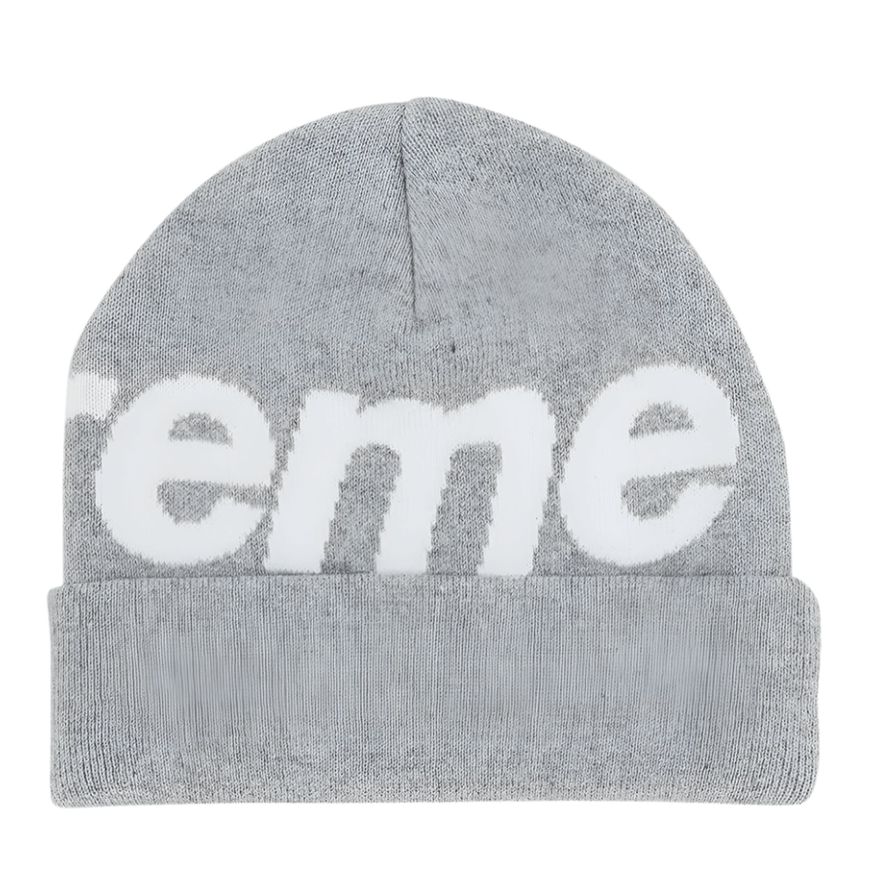 Supreme Big Logo Beanie 'Heather Grey'