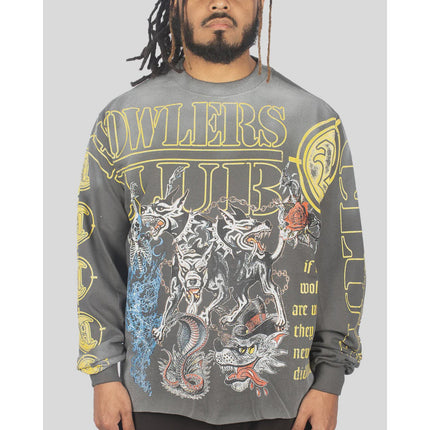 Howlers Club Enemy Lines  L/S 'Grey Sun Fade'