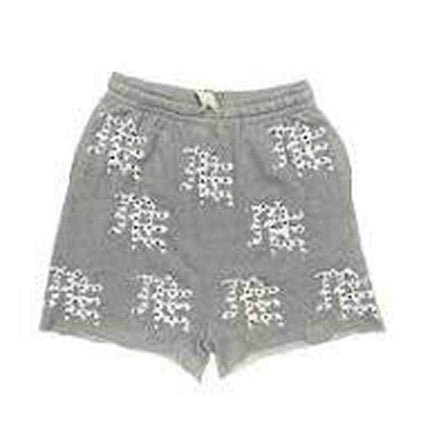 Mixed Emotion Rhinestone Logo Shorts 'Grey'