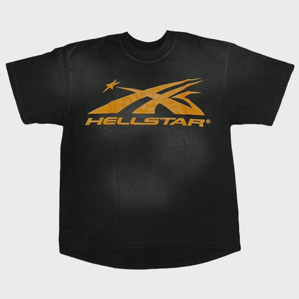 Hellstar Gel Sport Logo T-Shirt 'Black/Orange'