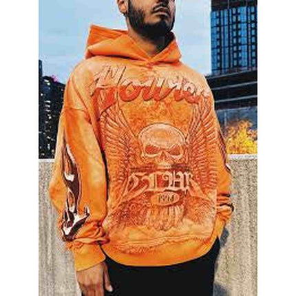 Howlers Club Wolf Skull Hoodie 'Orange'