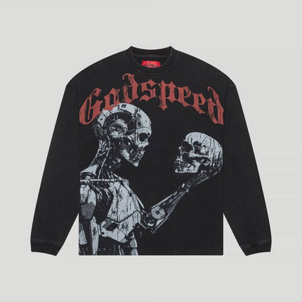 Godspeed 'Mankind Vs AI ' Black Wash S/L