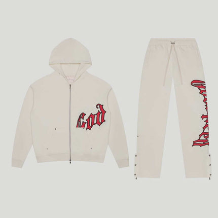 Godspeed OG Logo Sweatsuit V2 'Bone/Red'