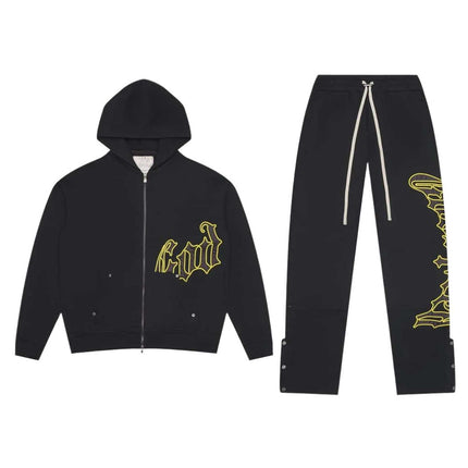 Godspeed OG Logo Sweatsuit V2 'Black/Yellow