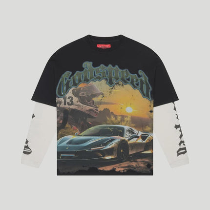 Godspeed 'Sunset Drift Layered' T-Shirt (Black)